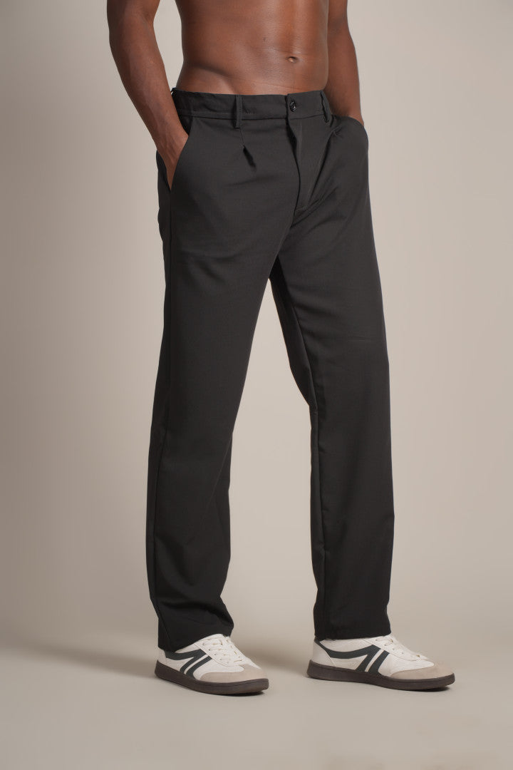 CROSSROADS | PLEATED BAGY FABRIC PANT