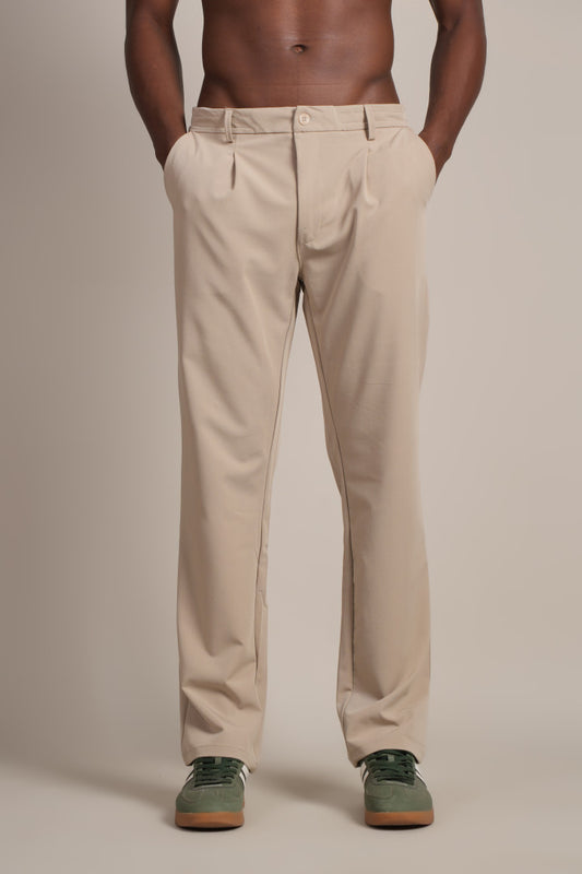 CROSSROADS | PLEATED BAGY FABRIC PANT