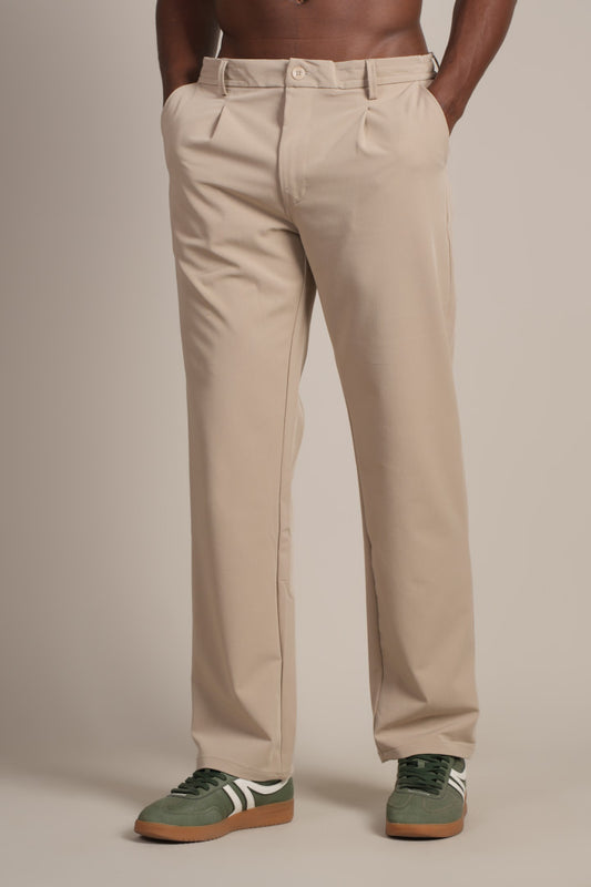 CROSSROADS | PLEATED BAGY FABRIC PANT
